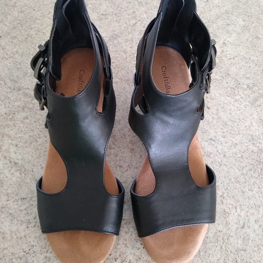 Croft & Barrow Ortholite Black Dress Shoes cute with back zipper